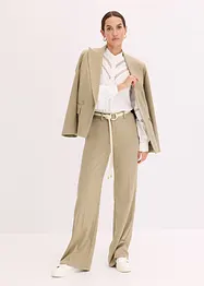 Blouse met linnen en gehaakte inzetstukken, bonprix