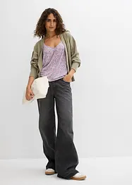 Gebloemde top van soepele viscose, bonprix