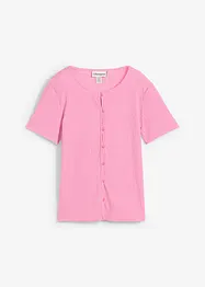 T-shirt met structuur en knopen, bonprix