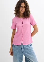 T-shirt met structuur en knopen, bonprix