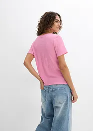 T-shirt met structuur en knopen, bonprix
