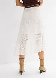 Midi rok met kant, bonprix