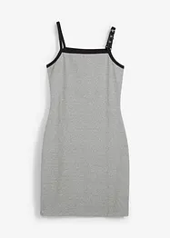 Jurk met bandjes en contrasterende zoom, bonprix