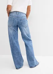 Loose straight jeans mid waist, low stretch, bonprix