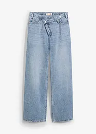 Wide leg jeans, mid waist, low stretch, bonprix