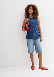 Jeans bermuda mid waist, low stretch, bonprix