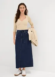 Midi spijkerrok mid waist, superzacht, bonprix