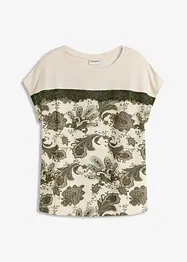 Shirt met een rand van kant en een paisley motief, bonprix