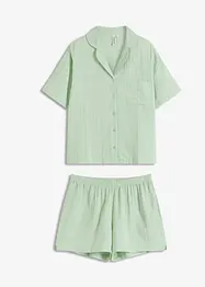 Mousseline shortama met knoopsluiting, bonprix