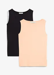Top van zachte viscose (set van 2), bonprix