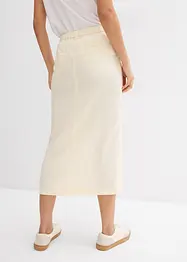 Midi rok van luchtige linnenmix, bonprix