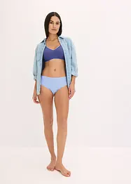 Brazilian slip (set van 4) met biologisch katoen en kant, bonprix
