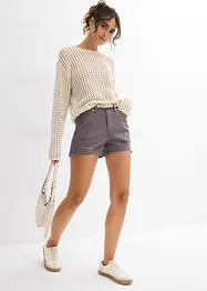 High waist short van twill, bonprix