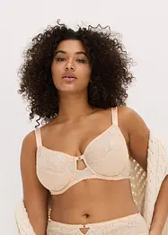 Minimizer bh met beugel en 2-kleurig lurex kant, bonprix