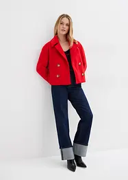 Korte jas in wollen look, bonprix