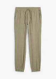 Regular fit instapbroek van mousseline, tapered, bonprix