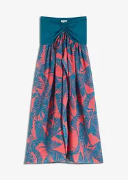 Strapless strandjurk van chiffon, bonprix