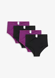 Tailleslip in V-shape met biologisch katoen (set van 4), bonprix