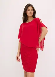 Kanten jurk met fijne chiffon overlay, bonprix