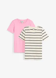 T-shirt van puur biologisch katoen ( set van 2), bonprix
