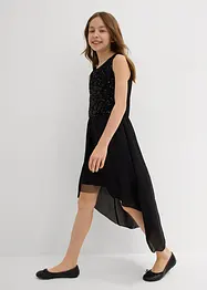 High-low jurk met tule, bonprix