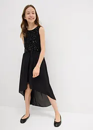 High-low jurk met tule, bonprix
