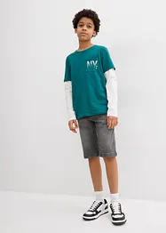 Jongens jeans stretch bermuda, bonprix
