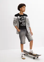 Jongens sweat jeans bermuda, regular fit, bonprix