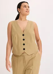 Gilet met linnen, bonprix