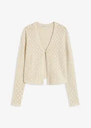 Kort gebreid vest met pailletten, bonprix