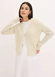 Kort gebreid vest met pailletten, bonprix