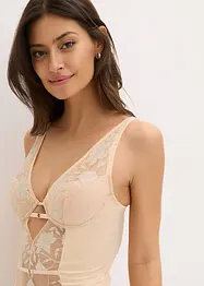 Stringbody ouvert met beugels en glanseffect, bonprix