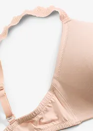 Voorgevormde bh zonder beugel met katoen (set van 2), bonprix