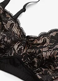 Bralette met biologisch katoen en kant, bonprix