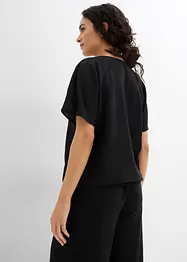 Oversized blouse met elastische zoom, bonprix