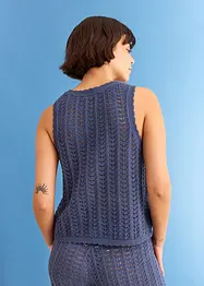 Mouwloos ajour vest, bonprix