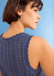 Mouwloos ajour vest, bonprix