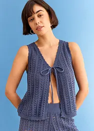 Mouwloos ajour vest, bonprix