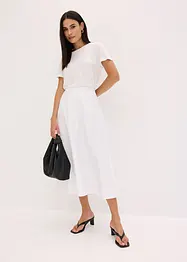 Midi rok van een soepele viscosemix, bonprix