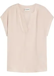 Soepelvallende, satijnen blouse met oversized schouders, bonprix