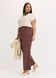 Soepelvallende, satijnen blouse met oversized schouders, bonprix