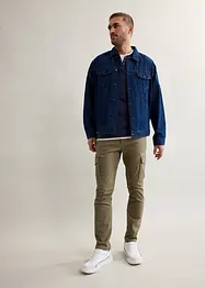 Slim fit stretch cargo broek, straight, bonprix