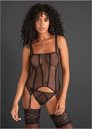 Bustier met jarretels en slip (2-dlg. set), VENUS