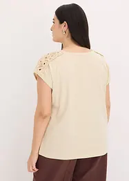 Shirt met gehaakte inzetstukken, bonprix