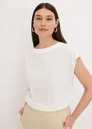 Shirt met passen van satijn, bonprix