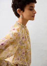 Tuniek met zijde en delicate bloemenprint, bonprix
