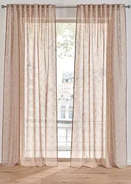 Transparant gordijn in linnen look (1 stuk), bonprix