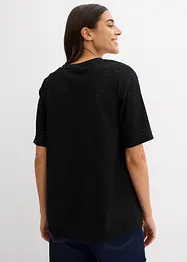 Crêpe shirt met broderie anglaise, bonprix
