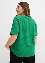 Crêpe shirt met broderie anglaise, bonprix