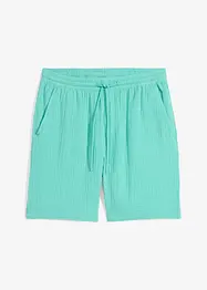 Lange short van mousseline, regular fit, bonprix